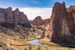 Smith Rock outside of Bend, Oregon is a great spot to hike and camp