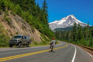 Experience a road trip like this! Ford conversion van adventures.