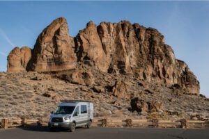 Roamerica rentals campervan in the Oregon Hotsprings