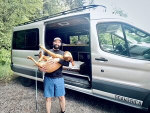 Taking your dog camping in a van